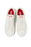 Camper Women's White Peu Touring Lace-up Leather Sneaker | Derimod Camper Women's White Peu Touring Lace-up Leather Sneaker | Derimod