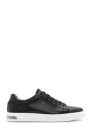 Men's Black Lace-up Leather Sneaker | Derimod Men's Black Lace-up Leather Sneaker | Derimod