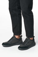 Geox Erkek Siyah Portello Sneaker | Derimod Geox Erkek Siyah Portello Sneaker | Derimod