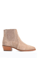 Women's Suede Leather Heeled Boots | Derimod Women's Suede Leather Heeled Boots | Derimod