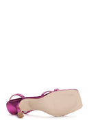 Women's Fuchsia Ankle Strap Heeled Sandals | Derimod Women's Fuchsia Ankle Strap Heeled Sandals | Derimod