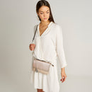 Sack Printed Taupe Women's Crossbody Bag | Derimod Sack Printed Taupe Women's Crossbody Bag | Derimod