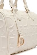 Women's White Long Strap Printed Shoulder Bag | Derimod Women's White Long Strap Printed Shoulder Bag | Derimod