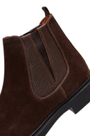 Men's Brown Suede Leather Chelsea Boots | Derimod Men's Brown Suede Leather Chelsea Boots | Derimod
