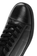 Erkek Siyah Bağcıklı Deri Casual Sneaker | Derimod Erkek Siyah Bağcıklı Deri Casual Sneaker | Derimod