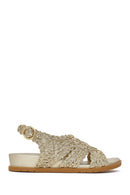 Woman Gold Metallic Sandal | Derimod Woman Gold Metallic Sandal | Derimod