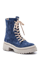 Women's Leather Suede Zippered Boots | Derimod Women's Leather Suede Zippered Boots | Derimod