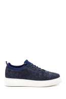 Erkek Mavi Süet Deri Sneaker | Derimod Erkek Mavi Süet Deri Sneaker | Derimod