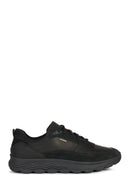 Geox Men's Black Spherica Lace-up Leather Sneaker | Derimod Geox Men's Black Spherica Lace-up Leather Sneaker | Derimod
