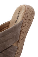 Women's Mink Suede Comfort Slippers | Derimod Women's Mink Suede Comfort Slippers | Derimod