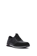 Men's Black Lace-Up Leather Casual Sneaker | Derimod Men's Black Lace-Up Leather Casual Sneaker | Derimod
