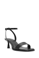 Women's Black Ankle Strap Heeled Sandals | Derimod Women's Black Ankle Strap Heeled Sandals | Derimod