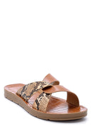 Women's Snakeskin Patterned Slippers | Derimod Women's Snakeskin Patterned Slippers | Derimod