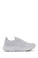 Derimod Zero Women's Gray Lace-Up Thick Soled Fabric Sneaker | Derimod Derimod Zero Women's Gray Lace-Up Thick Soled Fabric Sneaker | Derimod