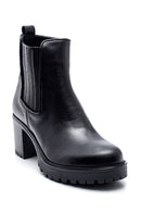 Women's Leather Zippered Heeled Boots | Derimod Women's Leather Zippered Heeled Boots | Derimod