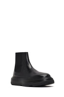 Men's Black Thick-Soled Leather Chelsea Boot | Derimod Men's Black Thick-Soled Leather Chelsea Boot | Derimod