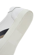 Men's White Lace-up Leather Sneaker | Derimod Men's White Lace-up Leather Sneaker | Derimod