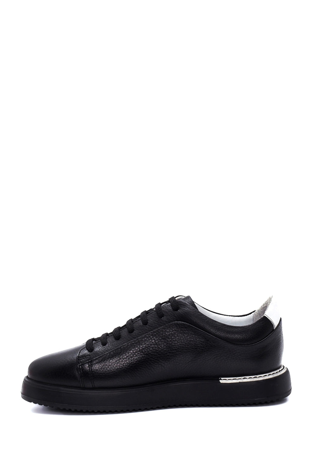 Erkek Siyah Deri Sneaker