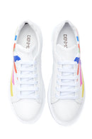 Women's Leather Colored Stripe Sneaker | Derimod Women's Leather Colored Stripe Sneaker | Derimod
