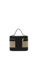 Woman Black Long-Strap Printed Mini Box Crossbody Bag | Derimod Woman Black Long-Strap Printed Mini Box Crossbody Bag | Derimod
