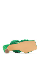 Women's Green Heeled Slippers | Derimod Women's Green Heeled Slippers | Derimod