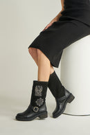 Beaded Women's Suede Boots | Derimod Beaded Women's Suede Boots | Derimod