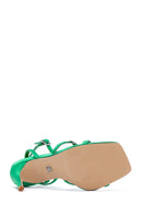 Women's Green Ankle Strap Thin Heel Sandals | Derimod Women's Green Ankle Strap Thin Heel Sandals | Derimod