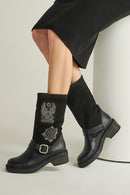 Beaded Women's Suede Boots | Derimod Beaded Women's Suede Boots | Derimod