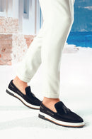 Erkek Siyah Süet Deri Casual Loafer | Derimod Erkek Siyah Süet Deri Casual Loafer | Derimod