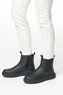 Geox Woman Siyah Leather Chelsea Bot | Derimod Geox Woman Siyah Leather Chelsea Bot | Derimod