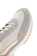 Kadın Bej Bağcıklı Deri Sneaker | Derimod Kadın Bej Bağcıklı Deri Sneaker | Derimod