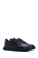Erkek Lacivert Deri Sneaker | Derimod Erkek Lacivert Deri Sneaker | Derimod