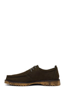 Male Khaki Lace-up Nubuck Leather Casual Shoes | Derimod Male Khaki Lace-up Nubuck Leather Casual Shoes | Derimod