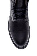 Men's Black Leather Classic Boots | Derimod Men's Black Leather Classic Boots | Derimod