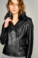 Maya Women's Leather Jacket | Derimod Maya Women's Leather Jacket | Derimod