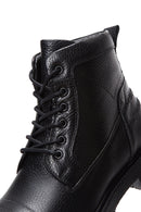 Men's Black Leather Boots Flat Boots | Derimod Men's Black Leather Boots Flat Boots | Derimod