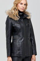 Haitian Women's Leather Jacket | Derimod Haitian Women's Leather Jacket | Derimod