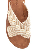 Women's Beige Flat Slippers | Derimod Women's Beige Flat Slippers | Derimod