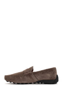 Erkek Vizon Süet Deri Loafer | Derimod Erkek Vizon Süet Deri Loafer | Derimod