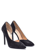 Women's Suede Leather Heeled Shoes | Derimod Women's Suede Leather Heeled Shoes | Derimod