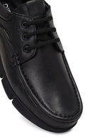 Men's Black Lace-Up Leather Casual Shoes | Derimod Men's Black Lace-Up Leather Casual Shoes | Derimod