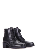 Lace-Up Women's Leather Boots | Derimod Lace-Up Women's Leather Boots | Derimod