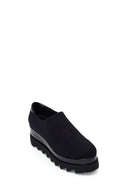 Woman Black Wedge Fabric Shoes | Derimod Woman Black Wedge Fabric Shoes | Derimod