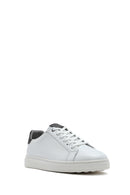 Men's White Lace-up Leather Sneaker | Derimod Men's White Lace-up Leather Sneaker | Derimod