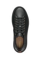 Geox Kadın Siyah Spherica Ecub-2 Bağcıklı Deri Sneaker | Derimod Geox Kadın Siyah Spherica Ecub-2 Bağcıklı Deri Sneaker | Derimod
