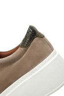 Women's Mink Suede Leather Thick Soled Sneaker | Derimod Women's Mink Suede Leather Thick Soled Sneaker | Derimod