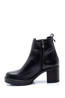 Women's Leather Zippered Heeled Boots | Derimod Women's Leather Zippered Heeled Boots | Derimod