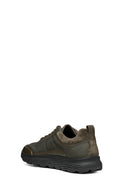 Geox Erkek Haki Spherica Bağcıklı Deri Sneaker | Derimod Geox Erkek Haki Spherica Bağcıklı Deri Sneaker | Derimod