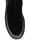 Women's Suede Leather Thick Soled Chelsea Boots | Derimod Women's Suede Leather Thick Soled Chelsea Boots | Derimod