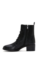 Women's Black Zippered Heeled Boots | Derimod Women's Black Zippered Heeled Boots | Derimod